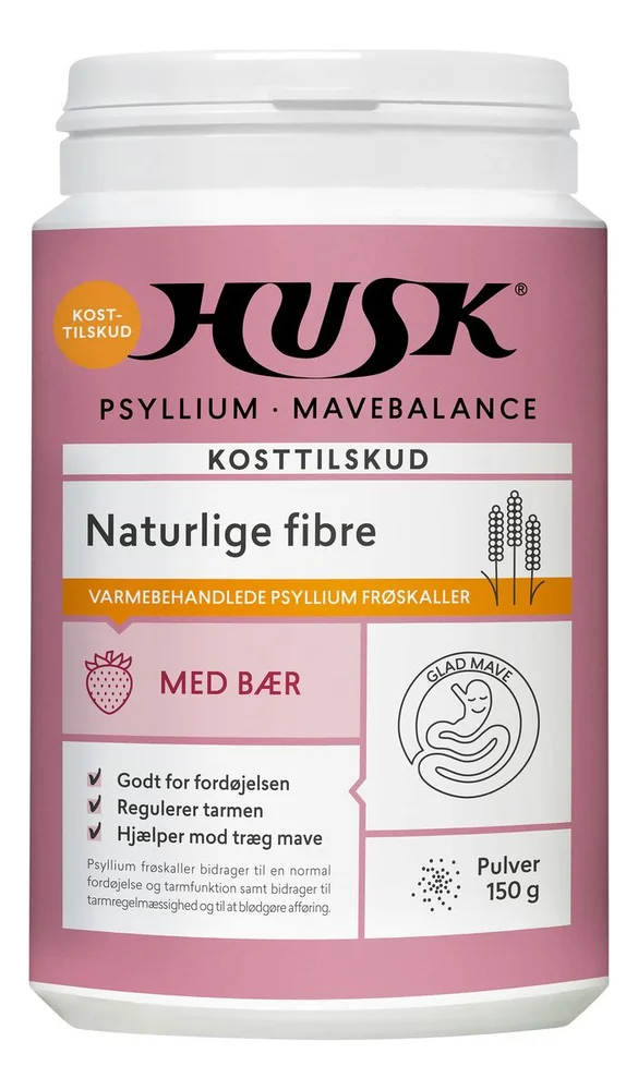 HUSK Psyllium Magebalanse m. bær - 150 g v:3728599