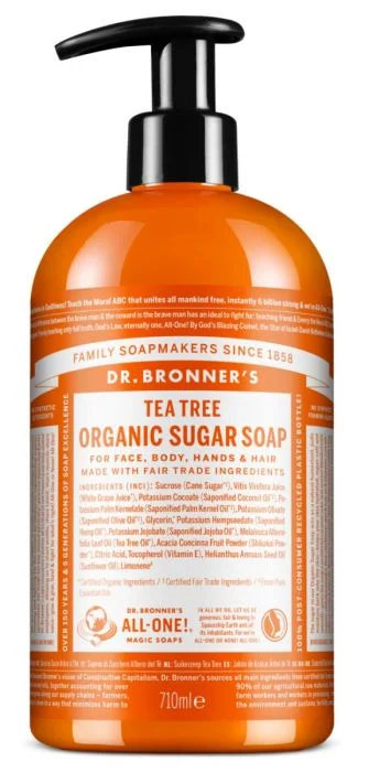 Dr. Bronner’s Organic Sugar Soap Tea Tree 710 ml v:9370083