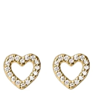 Muli Collection Zirconia Heart Studs Gold v:9531151 Muli Collection Zirconia Heart Studs Gold v:9531151