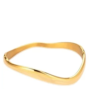 Sistie2ND Wavy Bracelet Gold Plated 17,5cm v:7954210