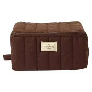 The Flat Lay Co. Marshmallow Flat Lay Makeup Box Bag Espresso v:6872245