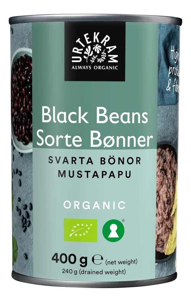 Urtekram Food Sorte Bønner boks Ø – 400 g v:5899995 Urtekram Food Sorte Bønner boks Ø – 400 g v:5899995