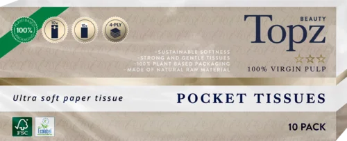 Topz Premium Pocket Tissues 10x10-pack v:7391214