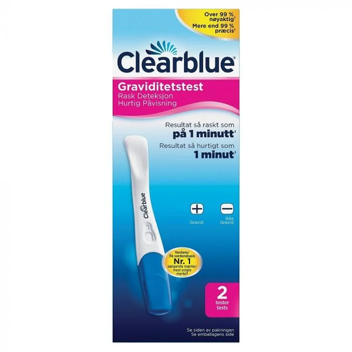 Clearblue Hurtig Graviditetstest 2stk v:4397096 Clearblue Hurtig Graviditetstest 2stk v:4397096